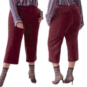 Cropped wide width corduroy cropped pant